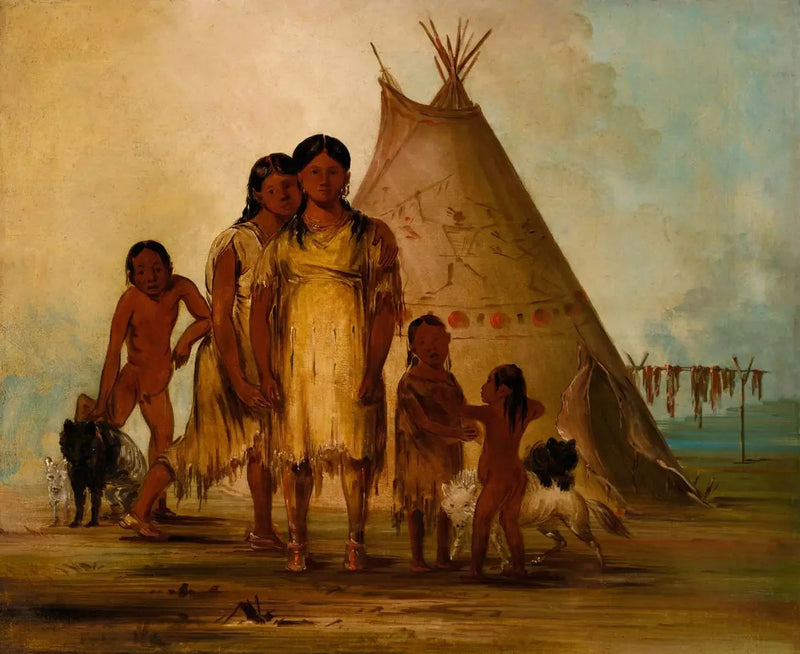 Duas meninas comanches - George Catlin