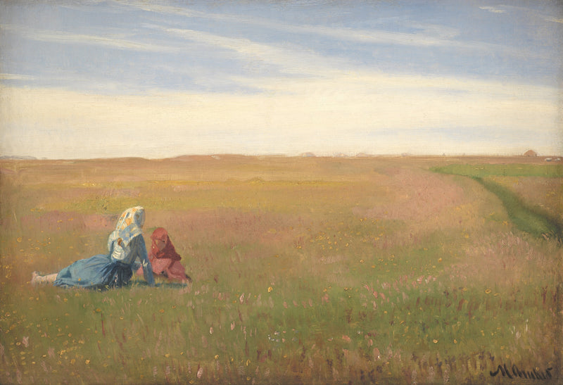 Deux Filles dans un champion. Jour d'été - Michael Peter Ancher
