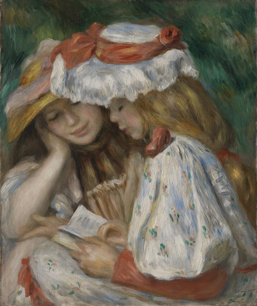 Duas meninas lendo - Pierre-Auguste Renoir