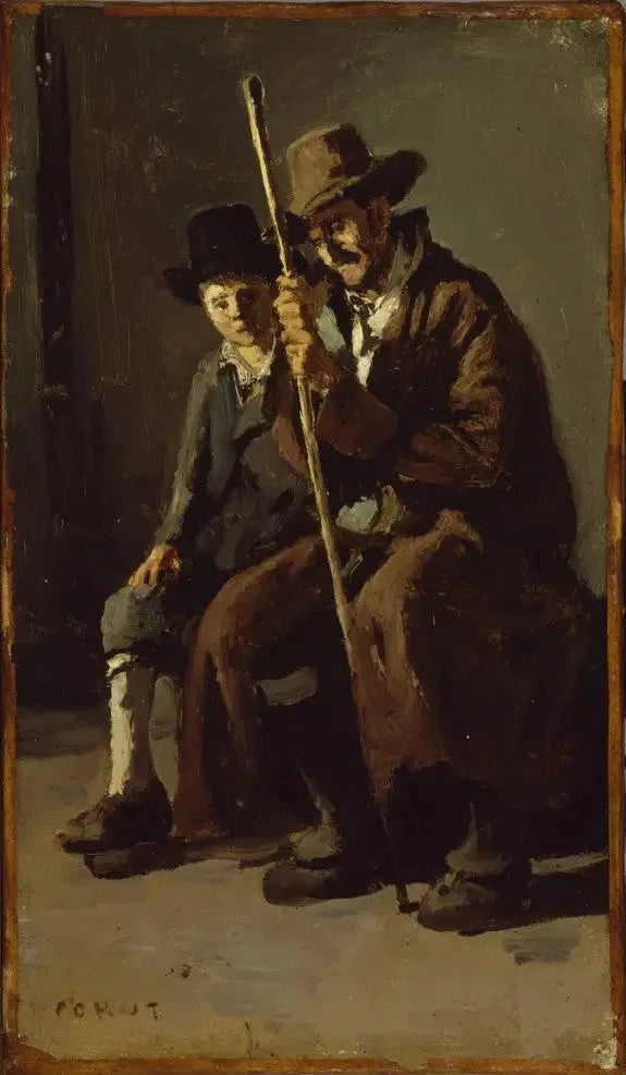 Dois italianos - Jean-Baptiste Camille Corot
