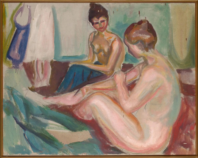 Dois Nuas Sentadas - Edvard Munch