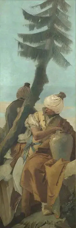 Dois Orientais sentados sob uma árvore - Giovanni Battista Tiepolo