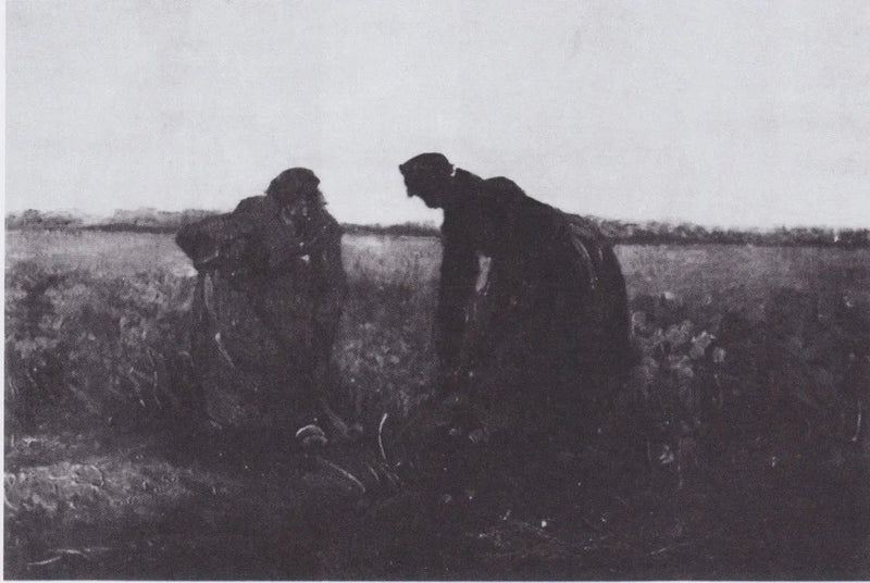 Duas camponesas cavando - Vincent van Gogh