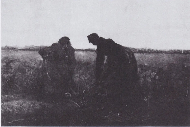 Duas camponesas cavando - Vincent van Gogh
