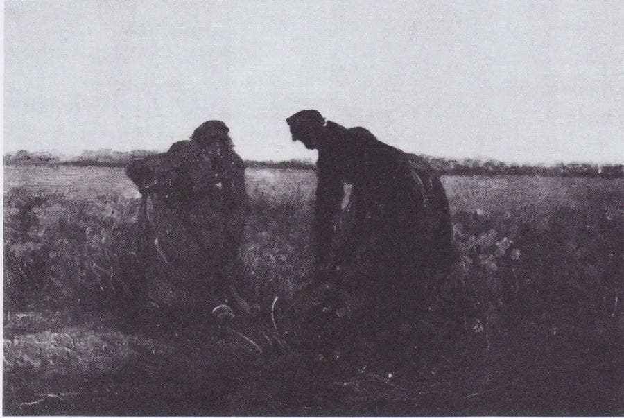Duas camponesas cavando - Vincent van Gogh