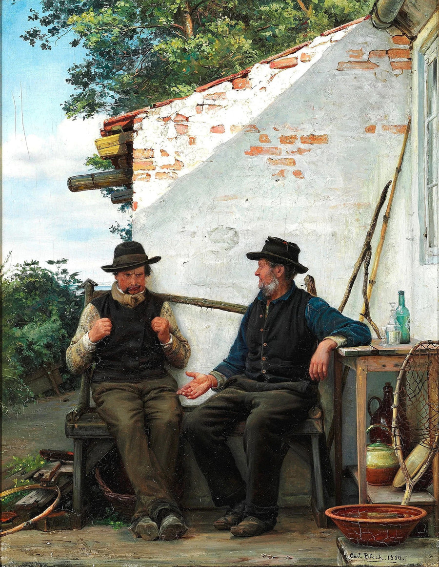 Dois pescadores conversando - Carl Heinrich Bloch
