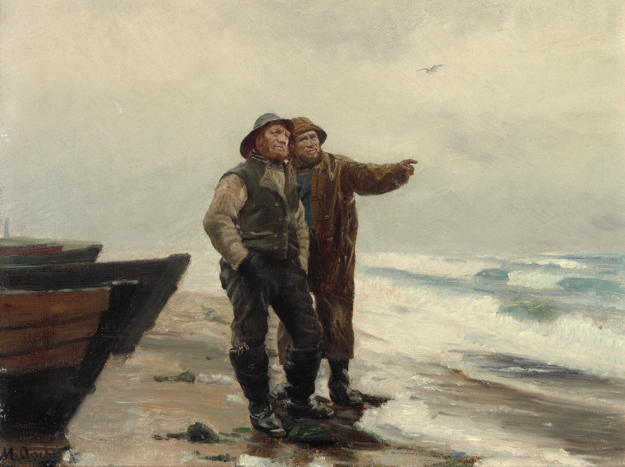 Dois pescadores, Ole Svendsen e Anthon Fedder Henriksen. - Michael Peter Ancher