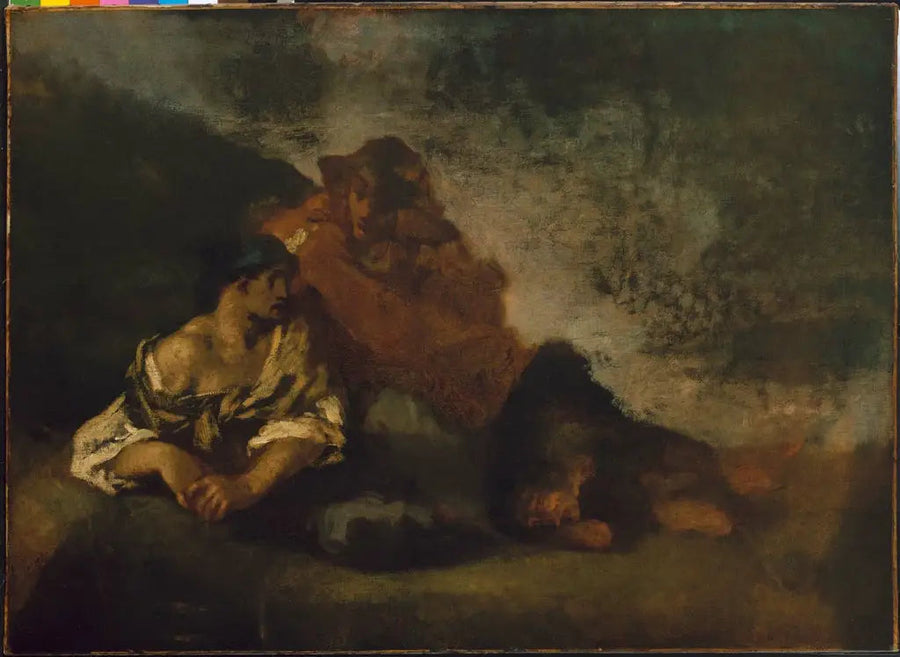 Dois personagens deitados - Jean-François Millet