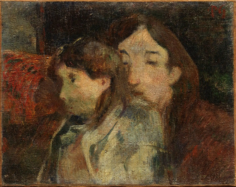 Dois personagens em um sofá, ou Visão de artista - Paul Gauguin