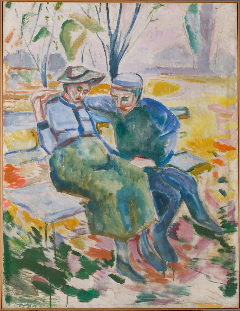 Duas pessoas em um banco - Edvard Munch