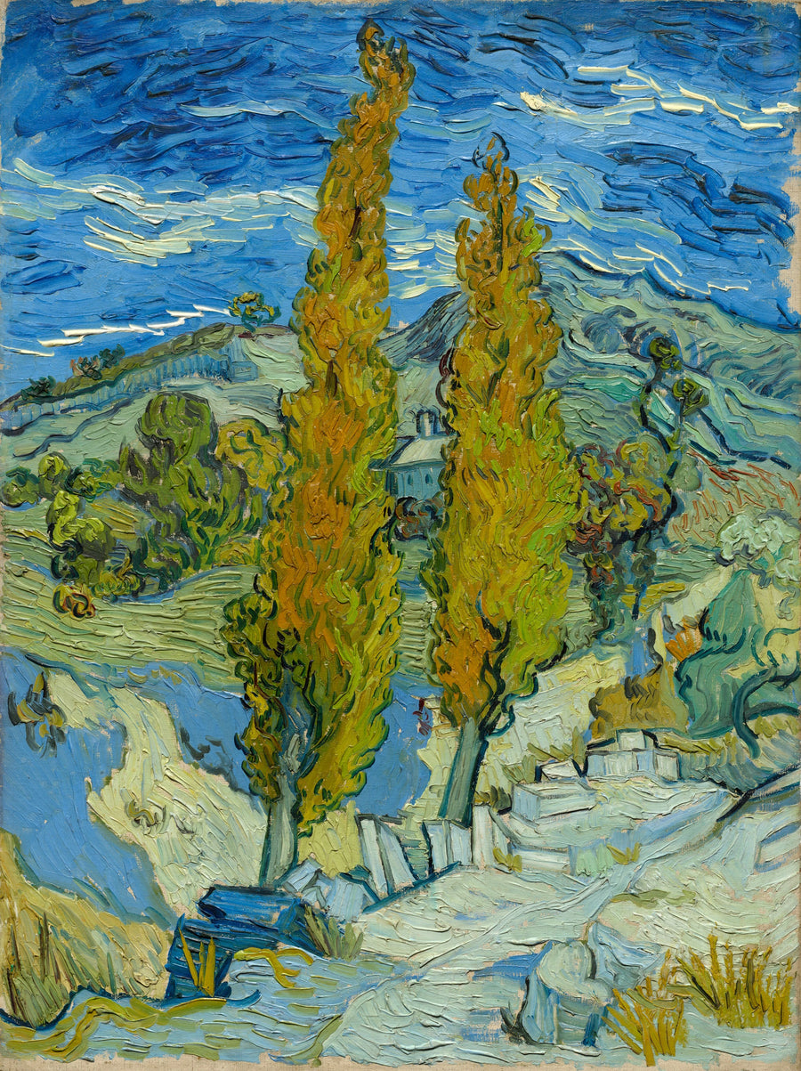 Árvores de choupo em Saint-Rémy - Vincent van Gogh