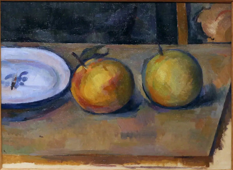 Duas maçãs sobre uma mesa - Paul Cézanne