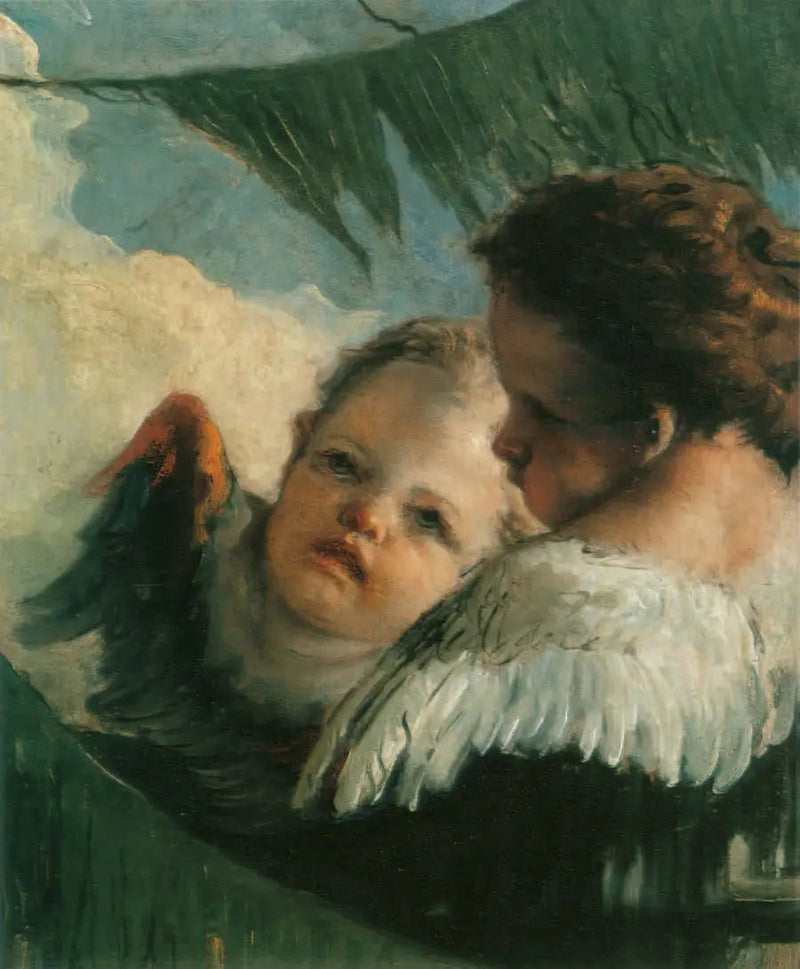 Duas cabeças de anjos - Giovanni Battista Tiepolo