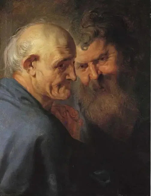 Duas cabeças de apóstolos - Peter Paul Rubens