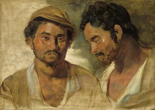 Duas cabeças de estudo de um homem do Sul - Peter Paul Rubens