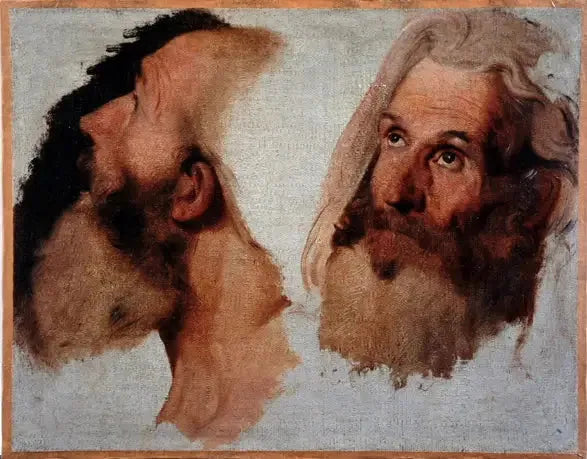 Duas cabeças de homem - Jean-Auguste-Dominique Ingres
