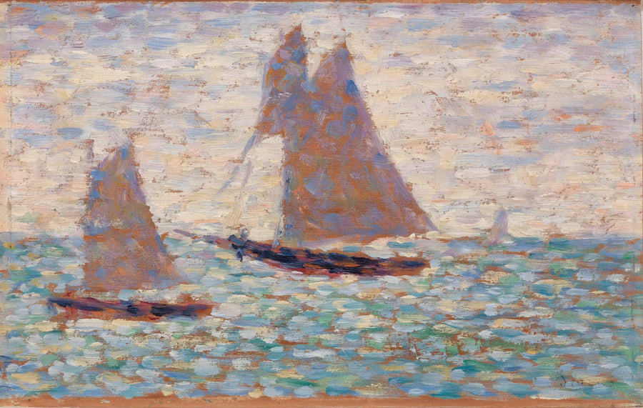 Dois veleiros em Grandcamp - Georges Seurat