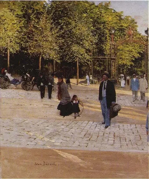 Frente ao parque Monceau - Jean Béraud