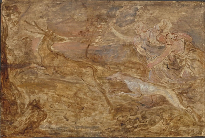 Diana caçando o cervo - Antoine van Dyck