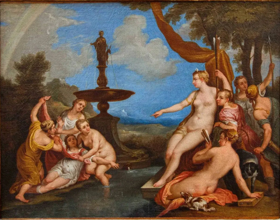 Diana descobre a gravidez de Callisto - David Teniers Júnior