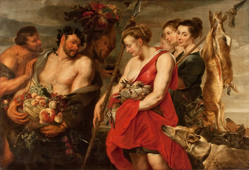 Diana apresenta a pegada de Pano - Peter Paul Rubens