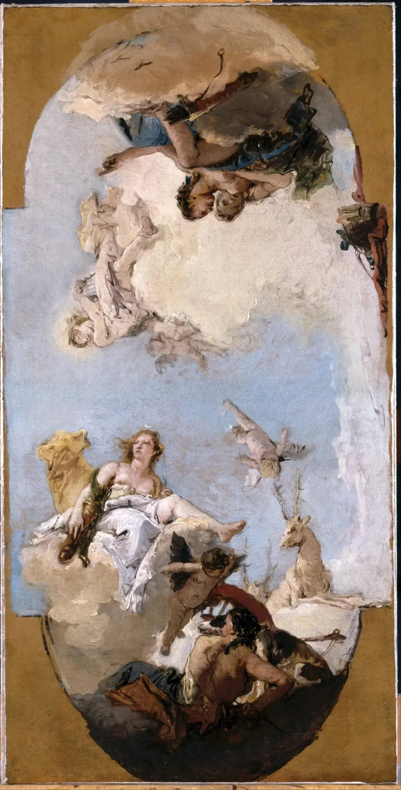 Diane, Apolo e Náiade - Giovanni Battista Tiepolo