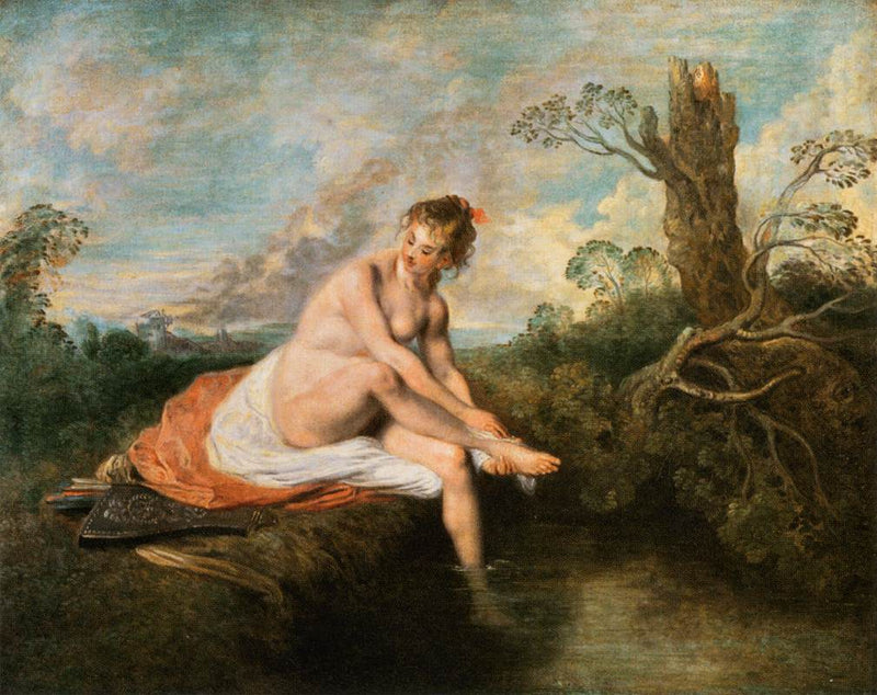 Diane no banho - Antoine Watteau