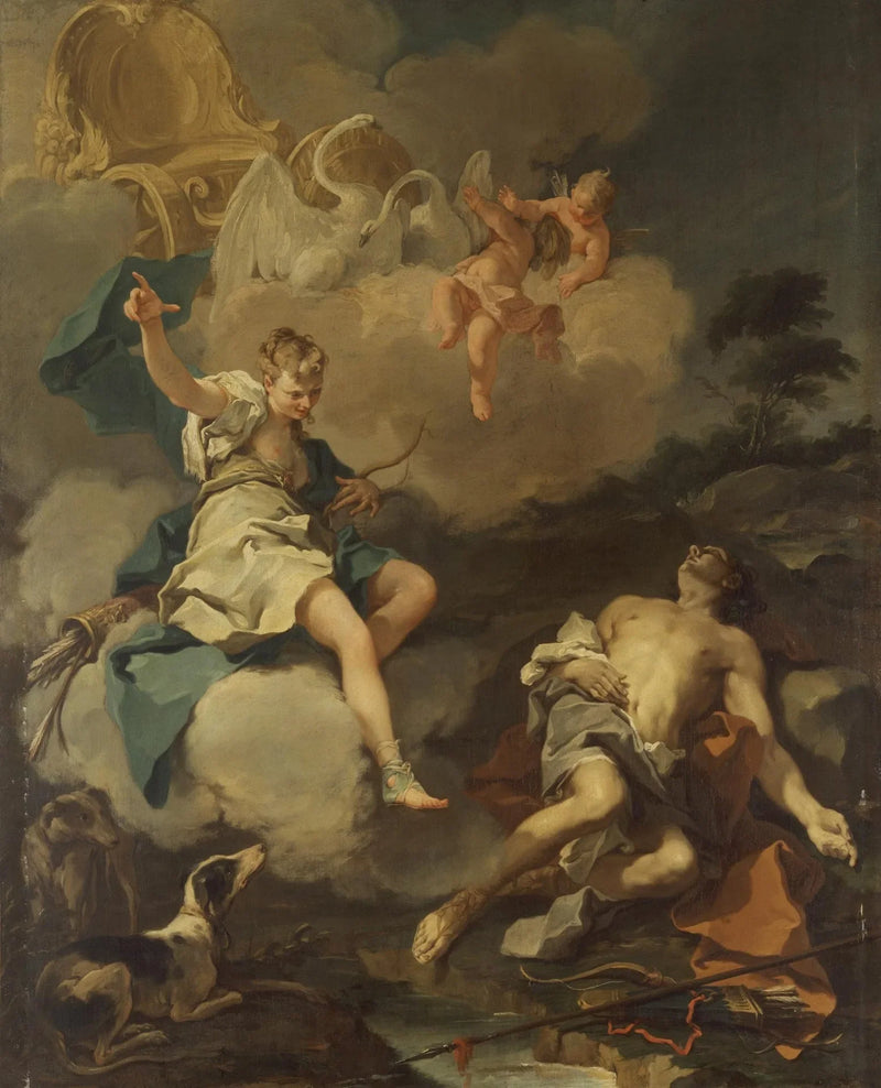 Diane e Endymion - Giovanni Battista Pittoni