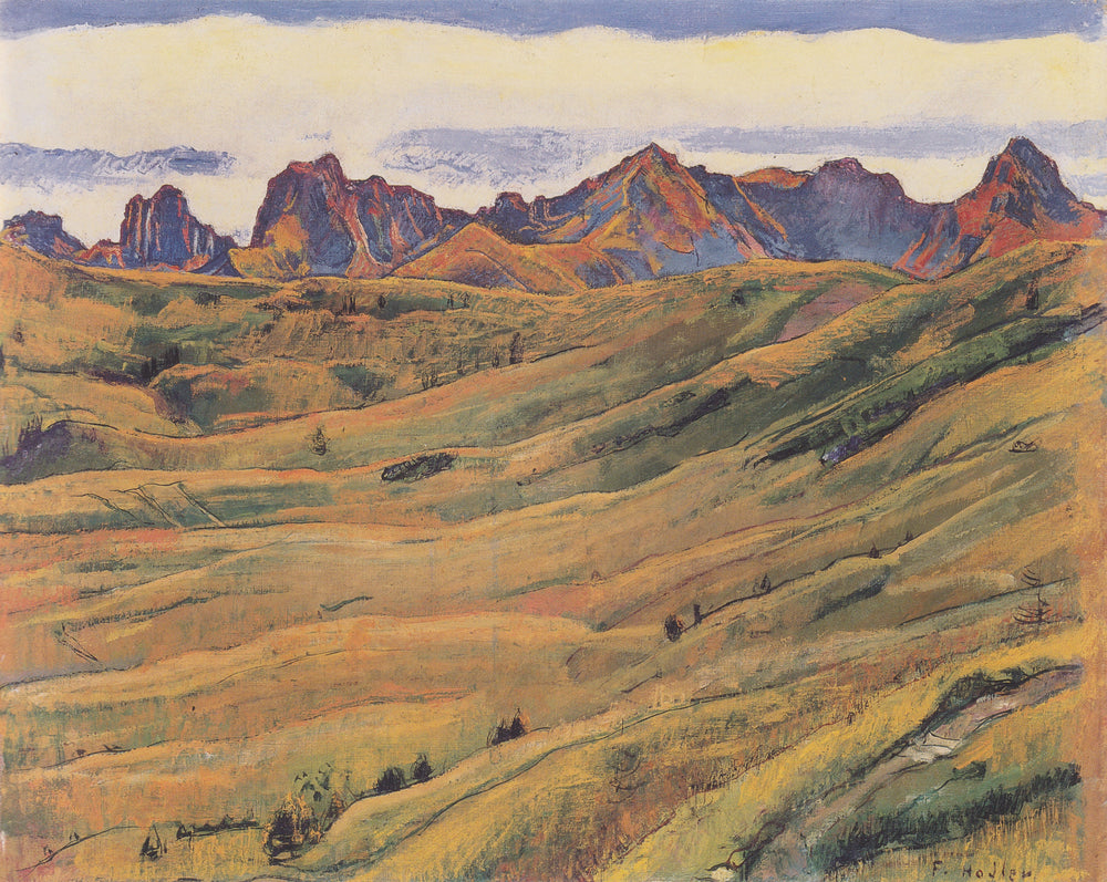 Die Gantrischkette - Ferdinand Hodler image 1 tableau peint à l’huile sur toile