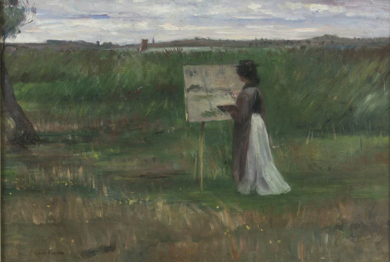 Die Malerin Charlotte Berend an der Staffelei - Lovis Corinth