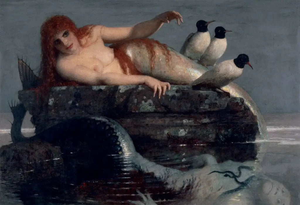 Die Meerestille - Arnold Böcklin image 1 copie peinte à la main à l’huile