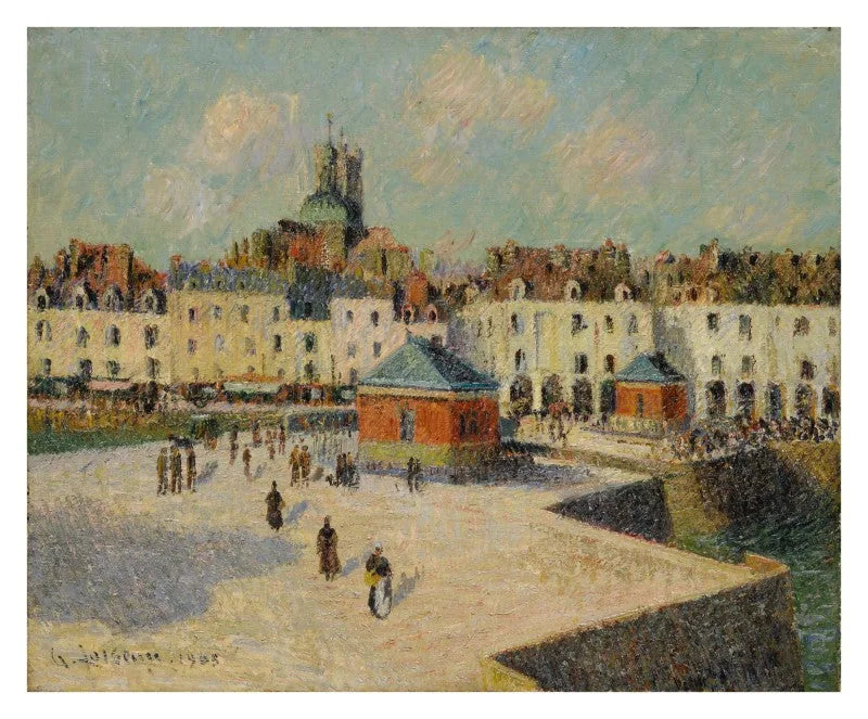 Dieppe, o cais de reparo - Gustave Loiseau