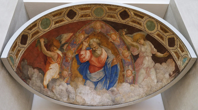 Deus Pai abençoando entre os anjos - Rafael Sanzio