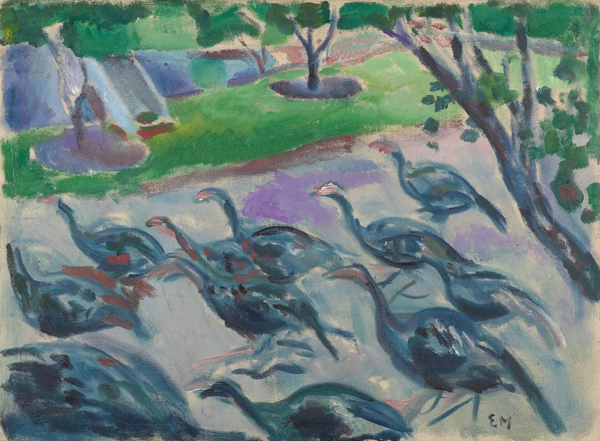 Reproduction du tableau « Dindes - Edvard Munch » par Alpha Reproduction en peinture à l’huile