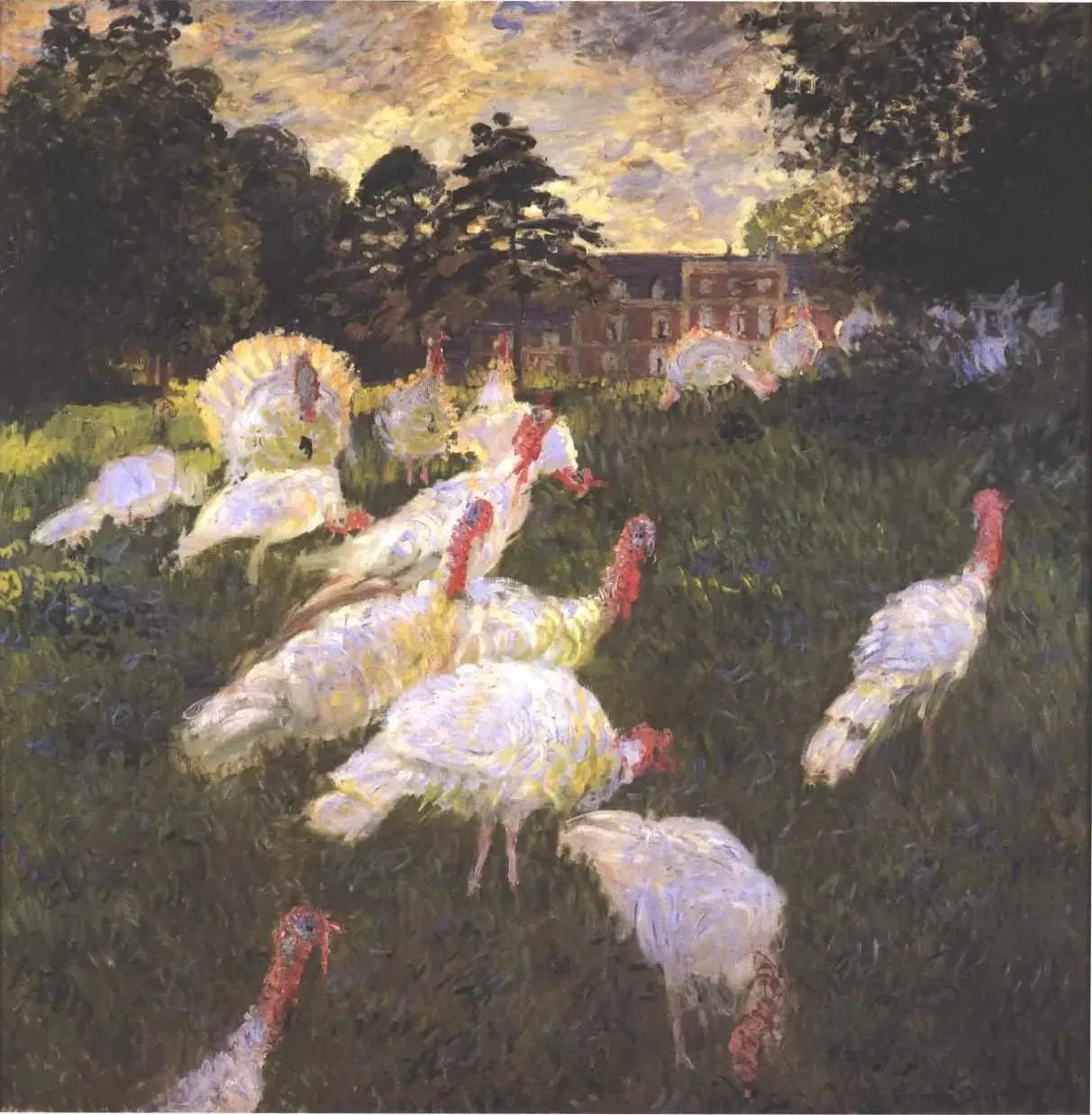 Les Dindons W416 par Claude Monet, 1877, musée d’Orsay