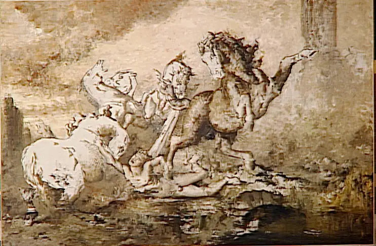 Diomedes devorado por seus cavalos - Gustave Moreau