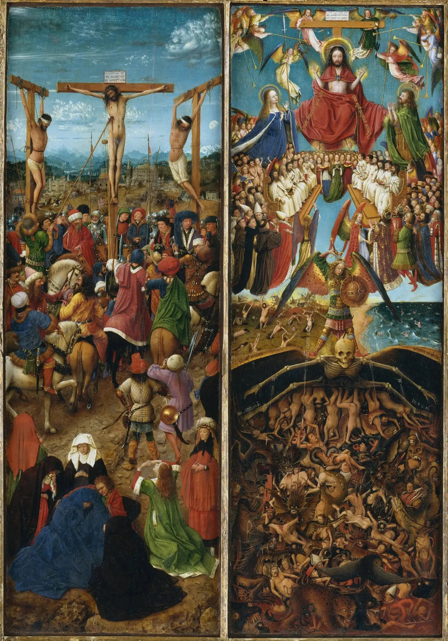 Díptero da Crucificação e do Juízo Final - Jan van Eyck