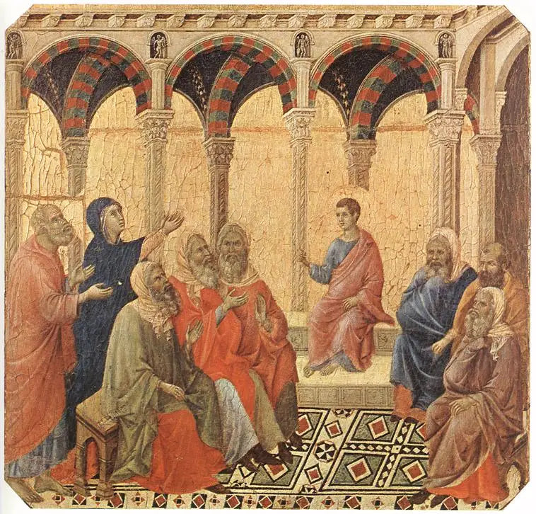 Disputa com os médicos - Duccio di Buoninsegna