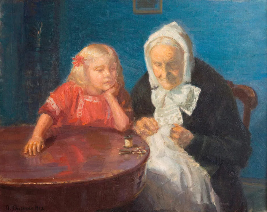 Divertir avó - Anna Ancher