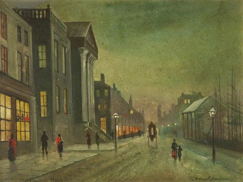 Docas de Liverpool (painel 1 de 5) - John Atkinson Grimshaw