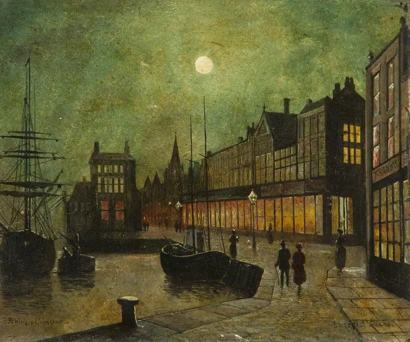 Docas de Liverpool (painel 5 de 5) - John Atkinson Grimshaw