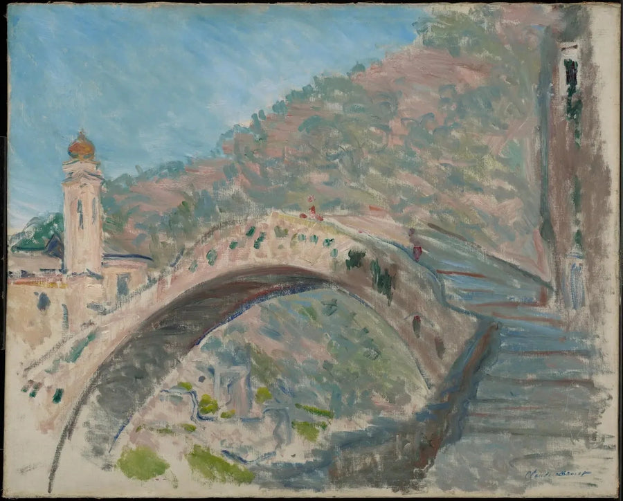 Dolceacqua, a velha ponte sobre o Nervia - Claude Monet