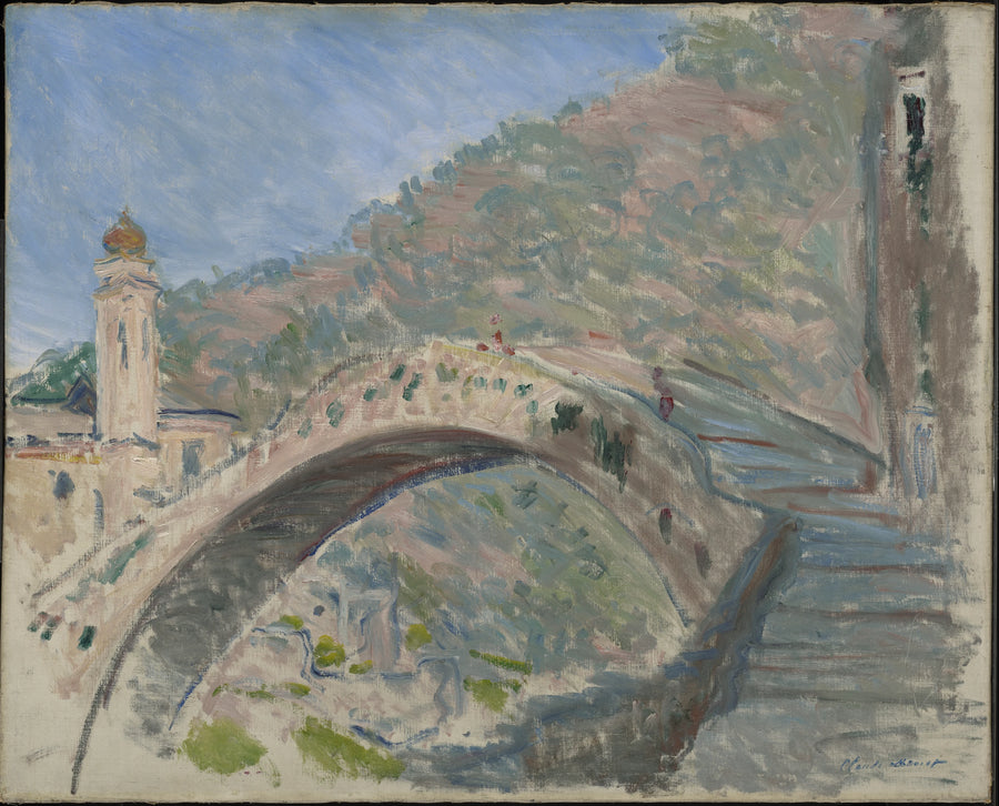 Dolceacqua, a velha ponte sobre o Nervia - Claude Monet