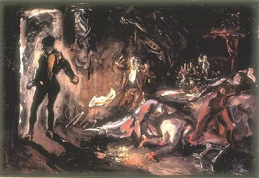 Don Juan encontra com o convidado de pedra - Max Slevogt