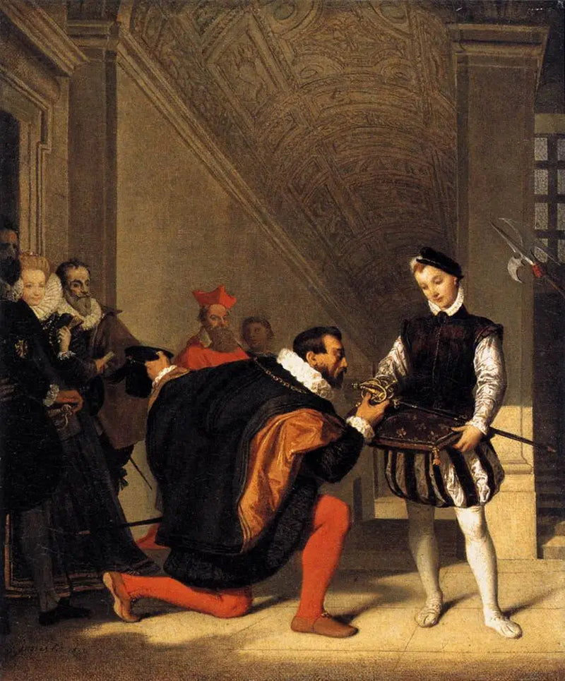 Dom Pedro de Toledo beijando a espada de Henrique IV - Jean-Auguste-Dominique Ingres