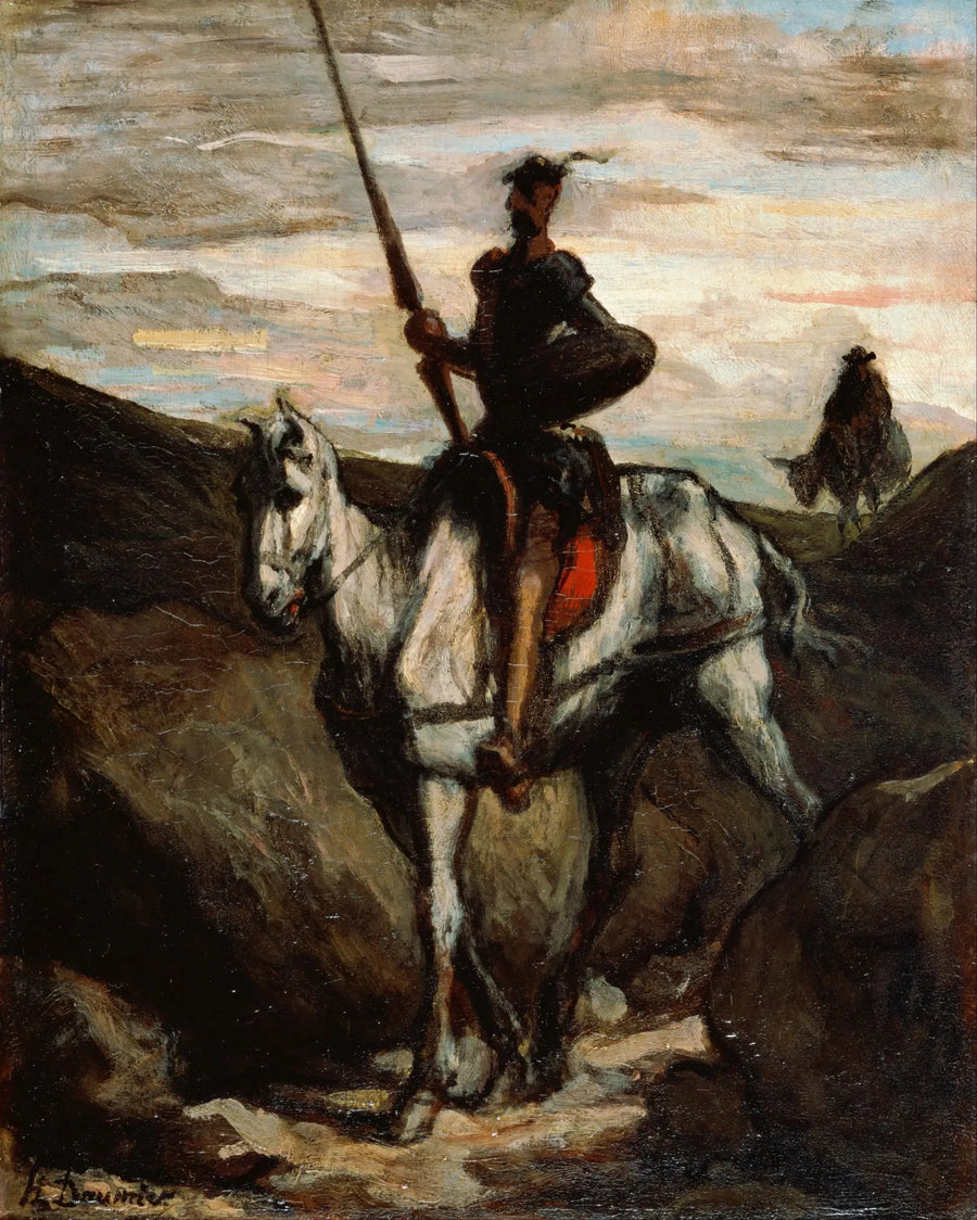 Don Quixote nas montanhas - Honoré Daumier