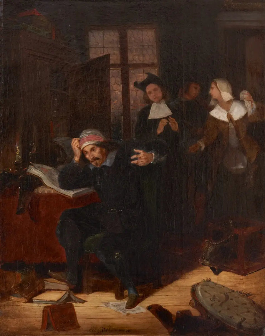 Dom Quixote na sua biblioteca - Eugène Delacroix