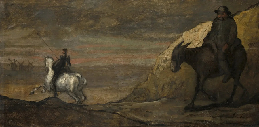 Dom Quixote e os moinhos de vento - Honoré Daumier