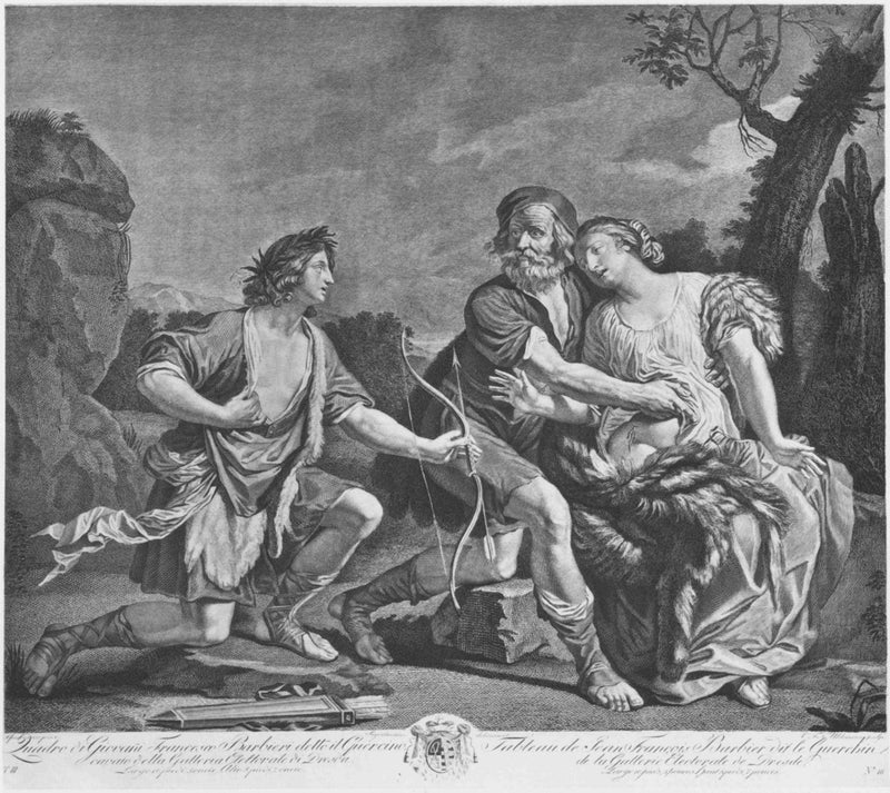 Dorinda, Silvio e Linco - Guercino