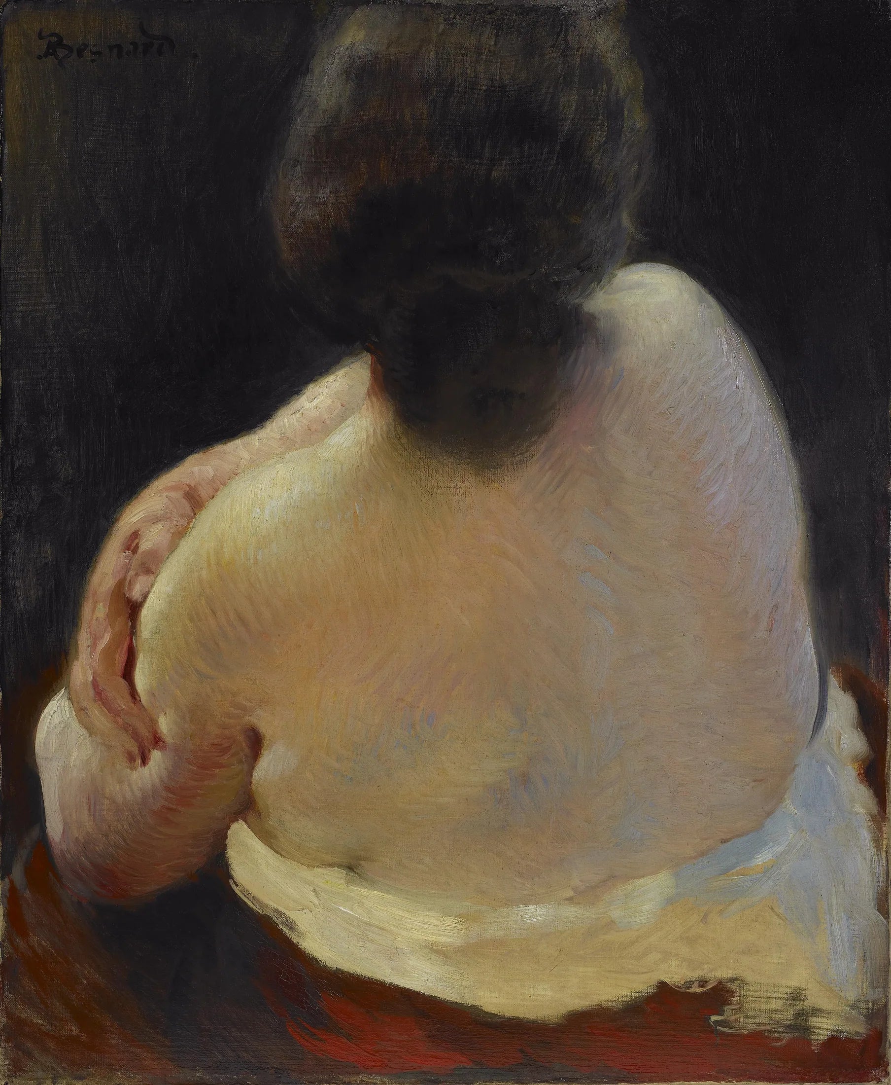 Dos de femme, étude - Albert Besnard image 1 copie peinte à la main à l’huile